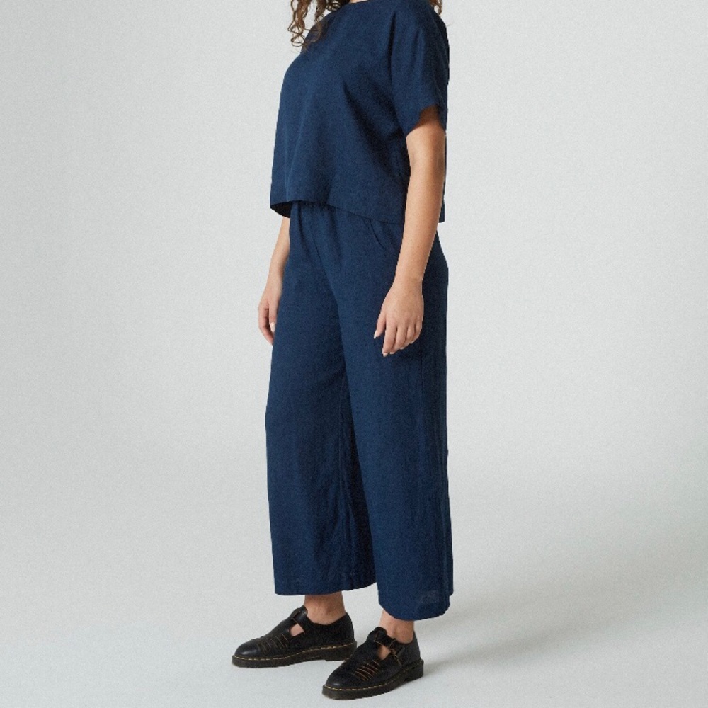 Ocean cacao trousers - Linen pants - Linen trousers - Wide linen pants